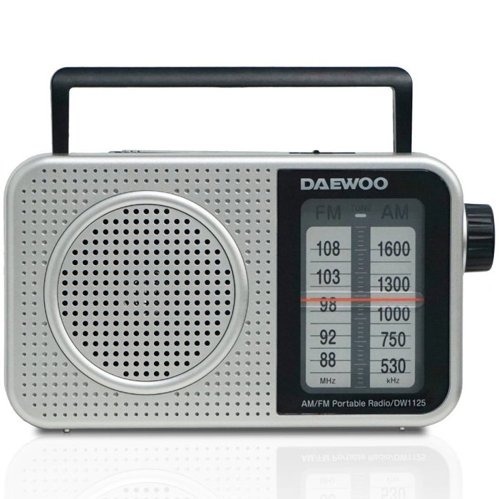 DAEWOO Radio Portátil DW1125 Gris Metalizado DAEWOO Radio Portátil DW1125 Gris Metalizado